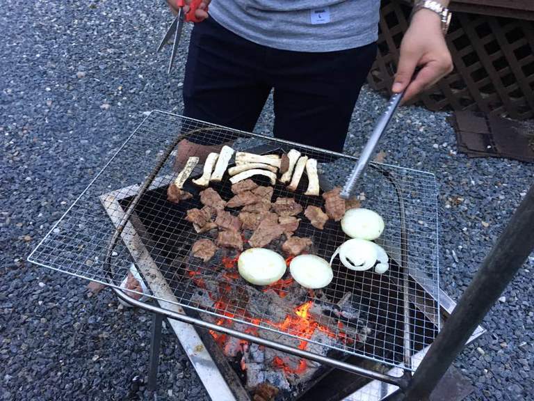 저녁 밤의 장식은 바베큐 ^^